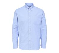 Selected Hemd Herren Regular Fit Baumwolle hellblau, S