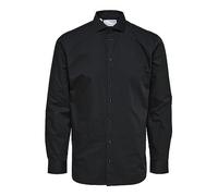 Selected Ethan Cut Away Slim Langarmhemd 2XL Black