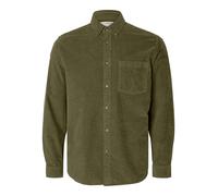 SELECTED HOMME Cordhemd - Regular fit - in Khaki - Größe XL | Herren Plussize