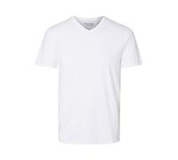 Selected New Pima Kurzarm V Ausschnitt B T-shirt M Bright White (Herstellerartikelnummer: 16073458-BrightWhite-M)