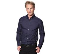 SELECTED HOMME Herren Businesshemd Slim Fit 16031648 One Mix Cover shirt ls, Gr. 46 (XXL), Blau (Navy)