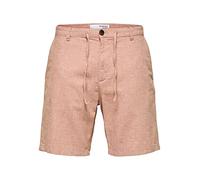 Selected Homme Herren Leinenhose Slhregular-Brody Linen Shorts Noos