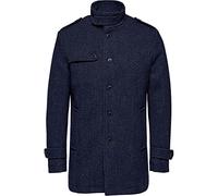 Selected Homme Herren Mantel Slhcovent Wollmantel Wintermantel Kurzmantel Melange Einfarbig Elegant Modern Businessmantel Freizeitmantel (S, Dark Sapphire)