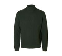 SELECTED HOMME Regular Fit Rollkragenpullover aus reiner Baumwolle Modell 'TREVOR' in Dunkelgruen, Größe XL