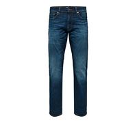 SELECTED HOMME Herren Slh196-straightscott 31604 D.blue W Noos, Dark Blue Denim, 33W / 34L