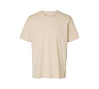 Selected Homme Herren Slhaspen Slub O-Neck Tee Noos T-Shirt, Oatmeal, L EU