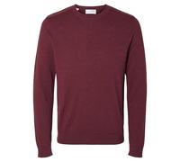 Selected Homme Herren Slhberg Crew Neck Noos Strickpullover, Syrah/Detail:Melange, M EU