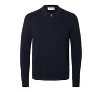 Selected Homme Herren Slhberg Half Zip Noos Poloshirt, Navy Blazer, M EU