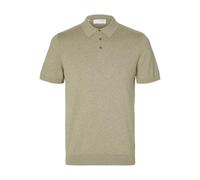 Selected Homme Herren Slhberg Knit Noos Poloshirt, Vetiver/Detail:Melange, L EU