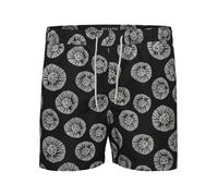 SELECTED HOMME Herren SLHCLASSIC AOP Swimshorts W Badehose, Black AOP:Bone White, M