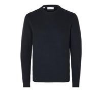Selected Homme Strickpullover SLHDANE – 100% Baumwolle, Regular Fit, Rundhals, Blau, Größe M