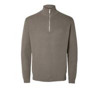 Selected Homme Herren Slhdane Knit Structure Half Zip Noos Pullover, Morel, S EU