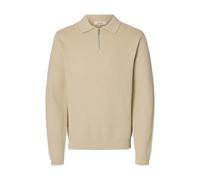 SELECTED HOMME Regular Fit Strickpullover aus Bio-Baumwolle Modell 'DANE' in Offwhite, Größe L