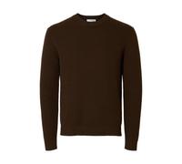 Selected Homme Herren Slhdane Ls Knit Structure Crew Neck Noos, Demitasse, XL EU