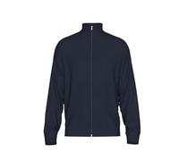 Strickjacke SELECTED "SLMDANE LS KNIT STRUCTURE FULL ZIP NOOS", Herren, Gr. M, blau (sky captain), Strick, Obermaterial: 100% Baumwolle, unifarben, regular fit normal, ohne Ausschnitt, Rippbündchen, S
