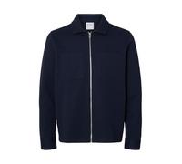 SELECTED HOMME Regular Fit Sweatjacke aus Baumwoll-Mix Modell 'JACKIE' in Marine, Größe L