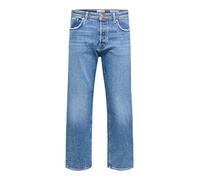 SELECTED HOMME Herren Slhloose-kobe 24303 Mb Washed Jns W Noos Jeanshose, Medium Blue Denim, 38 EU
