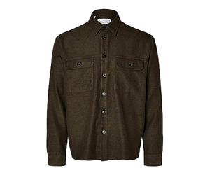 SELECTED HOMME Herren Slhmason-Twill Overshirt Ls Noos Langarmhemd