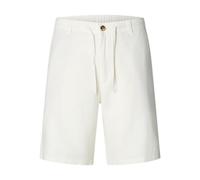 Selected Shorts BRODY – Regular Fit Baumwoll-Leinen-Mix Cloud Dancer Größe M
