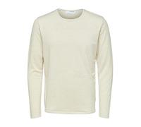 SELECTED HOMME Herren Slhrome Ls Knit Crew Neck B Noos, Angora/Detail:melange, L