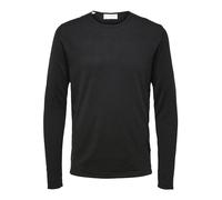 SELECTED HOMME Herren Slhrome Ls Knit Crew Neck G Noos, Schwarz, XXL