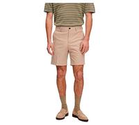 SELECTED HOMME Herren Slhslim-adam Shorts B Noos, Sand/Pattern:herringbone, XL