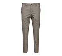SELECTED HOMME Herren Slhslim-liam Brwn Hounds Trs Flex B Noos, Brownie/Detail:houndstooth, 48