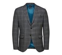 SELECTED HOMME Herren SLHSLIM-MYLOLOGAN GRY BRW CHK BLZ B NOOS Blazer