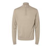 SELECTED HOMME - SLHTRAY LS KNIT MERINO HALF ZIP NOOS kelp - Gr. - L
