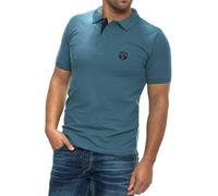 SELECTED HOMME Herren T-Shirt Aro ss embroidery polo s NOOS, Gr. Small, Blau