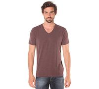 SELECTED HOMME Herren T-Shirt Pima Drill Ss Deep V-neck Noos Id, Gr. Large, Rot (Fudge)
