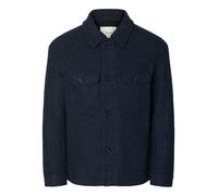 SELECTED HOMME Regular Fit Wolljacke mit Umlegekragen Modell 'MITCH' in Marine Melange, Größe XL