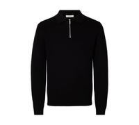 Selected Regular Fit Strickpullover aus Bio-Baumwolle Modell 'DANE' in Black, Größe XL