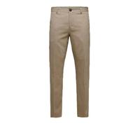 Selected Anzughose Neil Slim Fit mit Bügelfalten und Woll-Anteil Herren Sand 46