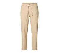 Selected Stoffhose Herren Brody Slim Tapered Fit Leinen-Mix Beige Größe S