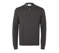SELECTED HOMME Male Langarm-Poloshirt Strick