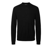 Selected Feinstrick-Pullover aus Merino-Wolle Herren schwarz, XL