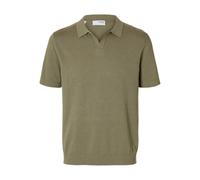 Selected Homme Male Polohemd aus Strick Kurzarm | Knitted polo shirt