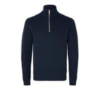 Selected Homme Troyer-Pullover SLHDANE – Regular Fit, reine Baumwolle, Half-Zip, Dunkelblau XXL