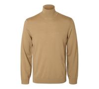SELECTED HOMME Strickpullover aus Lanawolle Modell 'TRAY' in Camel, Größe S