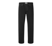 Straight-Jeans SELECTED HOMME "SLH196-STRAIGHT BEN KORI JEANS NOOS", Herren, Gr. 33, Länge 34, schwarz denim detail:201, Denim/Jeans, Obermaterial: 99% Baumwolle, 1% Elasthan, unifarben, modisch, stra