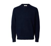 SELECTED HOMME Regular Fit Strickpullover mit Alpaka-Woll-Anteil Modell 'RAI' in Dunkelblau, Größe XL