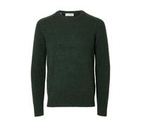 SELECTED HOMME Regular Fit Strickpullover mit Alpaka-Woll-Anteil Modell 'RAI' in Dunkelgruen, Größe XL