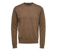 Selected Berg Pullover S Teak / Detail Melange