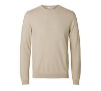 Selected Herren Strickpullover SLHBERG Crew-Neck Oatmeal/Detail Melange 2XL