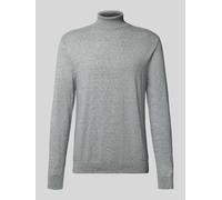 SELECTED HOMME Regular Fit Strickpullover aus reiner Baumwolle Modell 'BERG' in Hellgrau Melange, Größe XXL