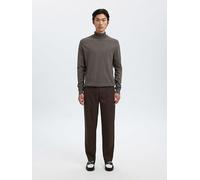 SELECTED HOMME Rollkragen-Pullover "Kris" in Taupe - Größe M | Herren Plussize