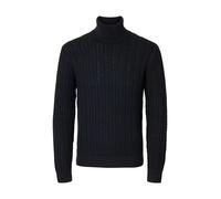 SELECTED HOMME Rollkragenpullover in Dunkelblau - Größe M | Herren Plussize