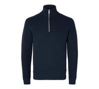 Selected Homme Troyer-Pullover SLHDANE – Regular Fit, reine Baumwolle, Half-Zip, Dunkelblau XXL