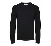 Selected Homme White Mens Black L/S Knit